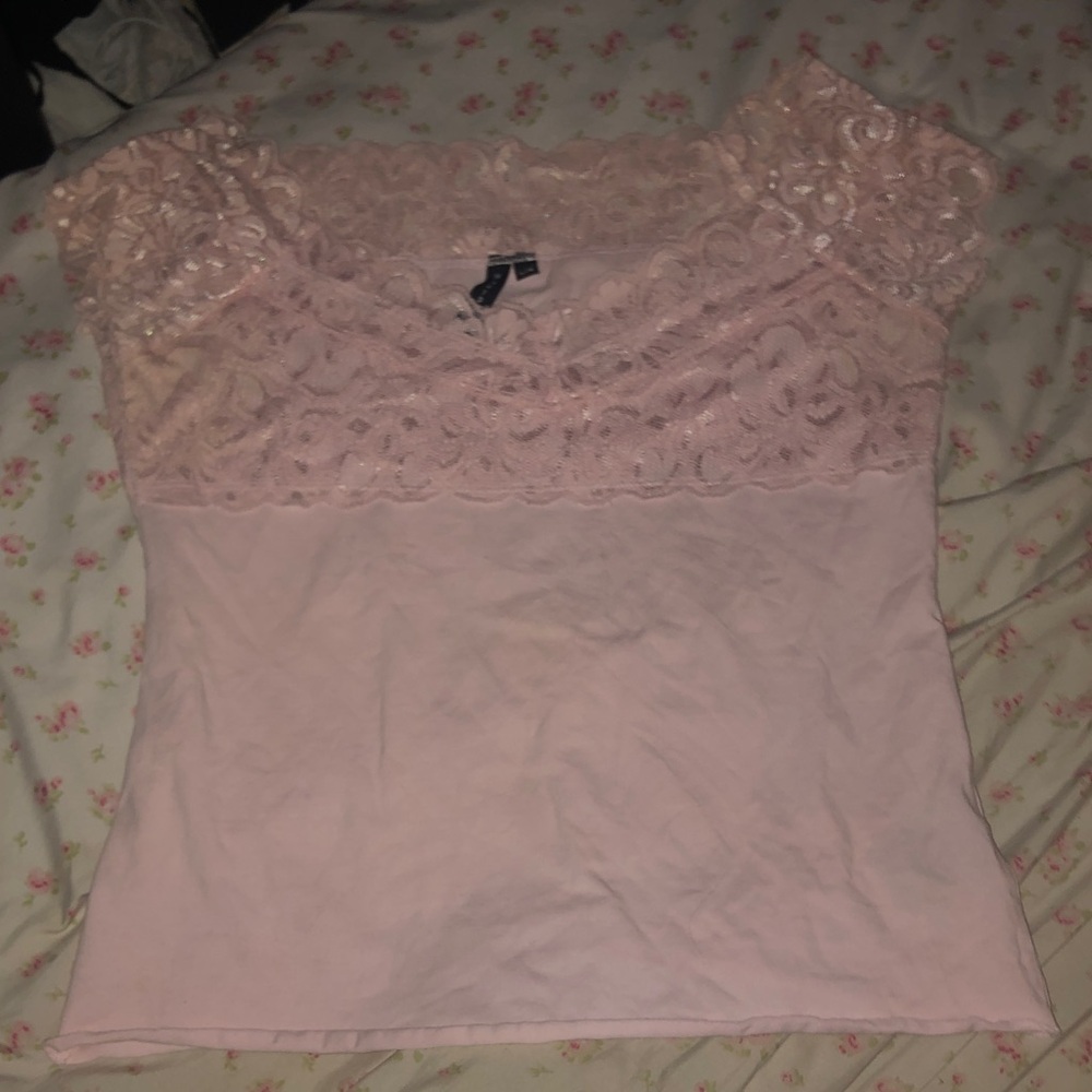 Mariposa Lace Yoke Camisole - Light Pink
